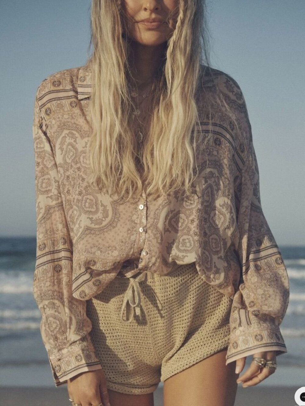 Spell x Baby Anything x Elle Ferguson NWT Rumour Print Shirtdress in XS - Picture 3 of 4